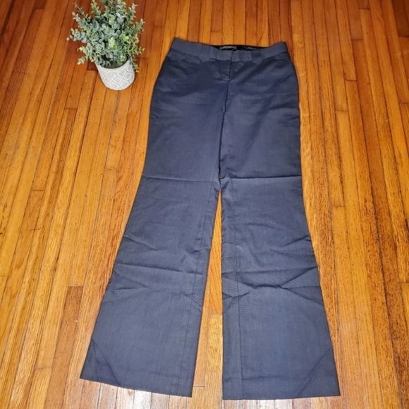 Express Editor Pants Gray Textured Wide Leg Trousers Preppy Career Work Office 2 - Picture 1 of 6